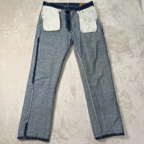 VTG 1960s Levi’s 505 BIG E Denim Jeans 36x30 Talon 42 Made USA Dark Blue Rare - Picture 9 of 15